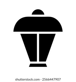 Street lamp icon. Concept of lighting, illumination, and urban design.