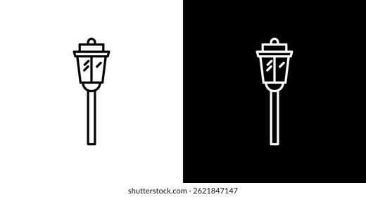 Street lamp icon concept stroke on white background