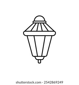 Street lamp icon. filled and line stroke icons