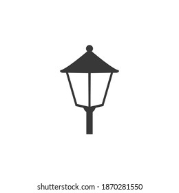 Street lamp icon in flat style. Vector