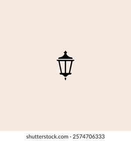 Street lamp icon flat vector design.