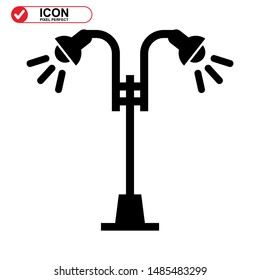Street Lamp icon isolated sign symbol vector illustration - high quality black style vector icons
