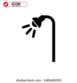 Street Lamp Icon Isolated Sign Symbol Vector Illustration - High Quality Black Style Vector Icons
