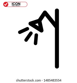 Street Lamp icon isolated sign symbol vector illustration - high quality black style vector icons
