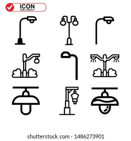 Street Lamp icon isolated sign symbol vector illustration - Collection of high quality black style vector icons
