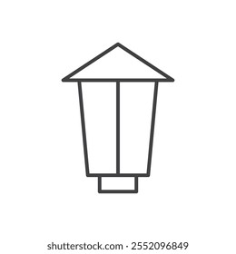 Street lamp icon. line style vector icon.