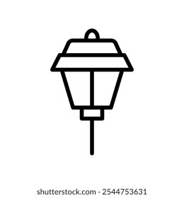 Street lamp icon logo sign set vector outline