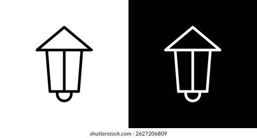 Street lamp icon. Logotype vector set