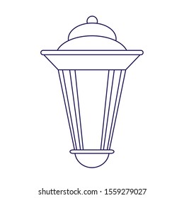 street lamp icon over white background, vector illustration