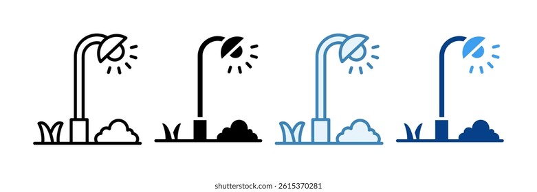 Street Lamp Icon Set Multiple Style Collection