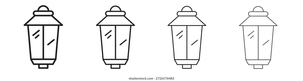 Street lamp icon set vector eps10. illustration, logo sign symbol pictogram template
