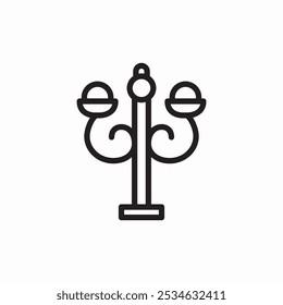 street lamp icon sign vector