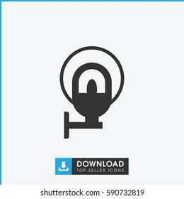 street lamp icon. Simple filled street lamp vector icon. On white background.