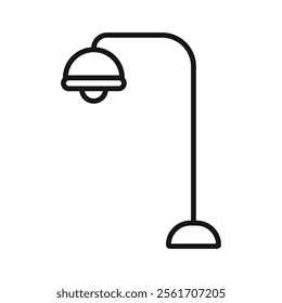 Street lamp icon Simple thin line flat symbol