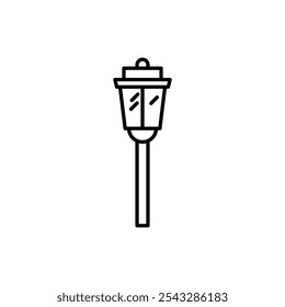 Street lamp icon symbol collection on white background.