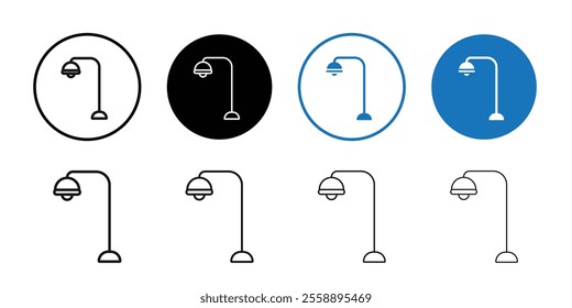 Street lamp icon Symbol mark in filled style