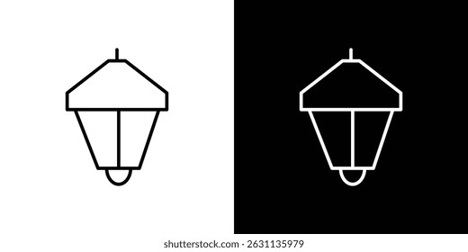 Street lamp icon vector collection. vector sign illustration