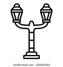 Street Lamp icon vector image. Can also be used for web apps, mobile apps and print media.
