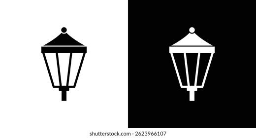 Street lamp icon vector, solid logo illustration, pictogram