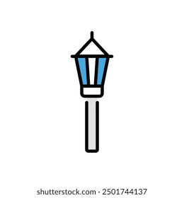 Street Lamp icon vector stock illustration