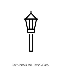 Street Lamp icon vector stock illustration