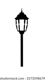 street lamp icon vector with vintage design. garden light icon