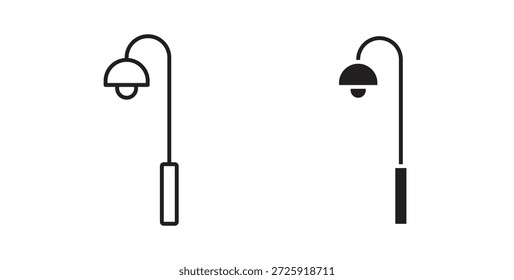 Iconos de farola. Icono lineal de Vector aislado sobre fondo blanco.