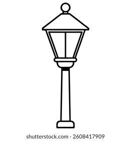 street lamp isolated on a white background 