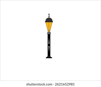 street lamp isolated on white