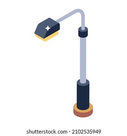 Street Lamp In Isometric Trendy Icon 

