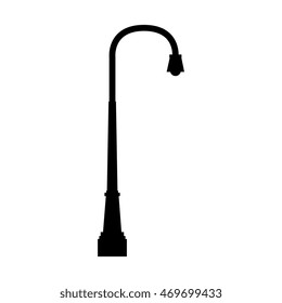street lamp light electricity elegant city illumination vector  isolated illustration