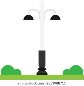 Street Lamp Light Icon Vector Flat Illustration