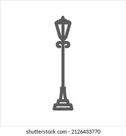 Straßenlaterne-Leuchtturm mit einfacher Linie Symbol