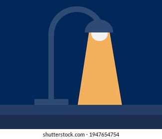 Street lamp line art cartoon vector