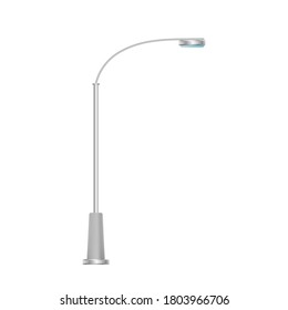 Street lamp. Metal lamppost. Realistic vector.