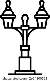 Street Lamp New Creative Icon Design Vector