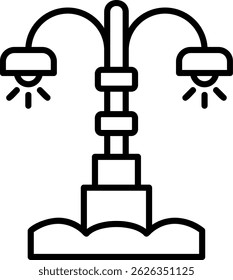 Street Lamp New Creative Vector Icons Design