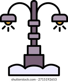 Street Lamp New Creative Vector Icons Design