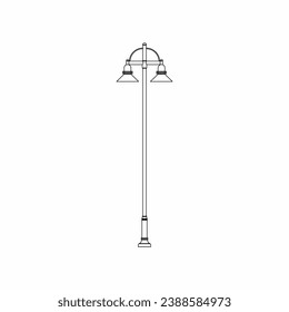 Street Lamp, Street lamp outline, Pillar lamp