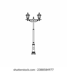 Street Lamp, Street lamp outline, Pillar lamp
