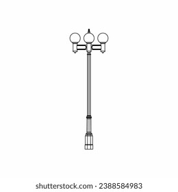 Street Lamp, Street lamp outline, Pillar lamp