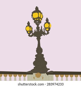 street lamp in Paris