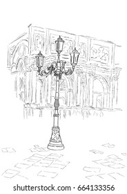 Street lamp in the Piazza San Marco in Venice