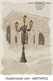 Street lamp in the Piazza San Marco in Venice