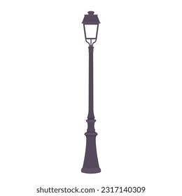 Street Lamp Post Flat Illustration. Clean-Design-Element auf einfarbigem Hintergrund