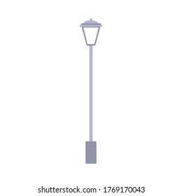 street lamp post light isolated icon design vector illustration