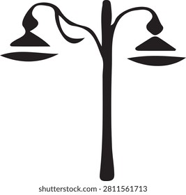 Street lamp post silhouette icon vector, Street lamp post vector