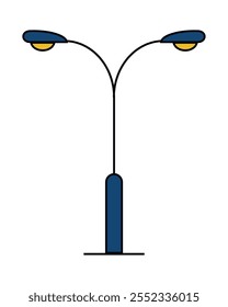 street lamp post urban infrastructure isolated icon