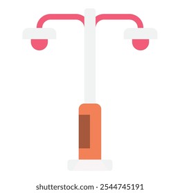 Street Lamp Public Facility icon illustration