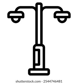 Street Lamp Public Facility icon illustration